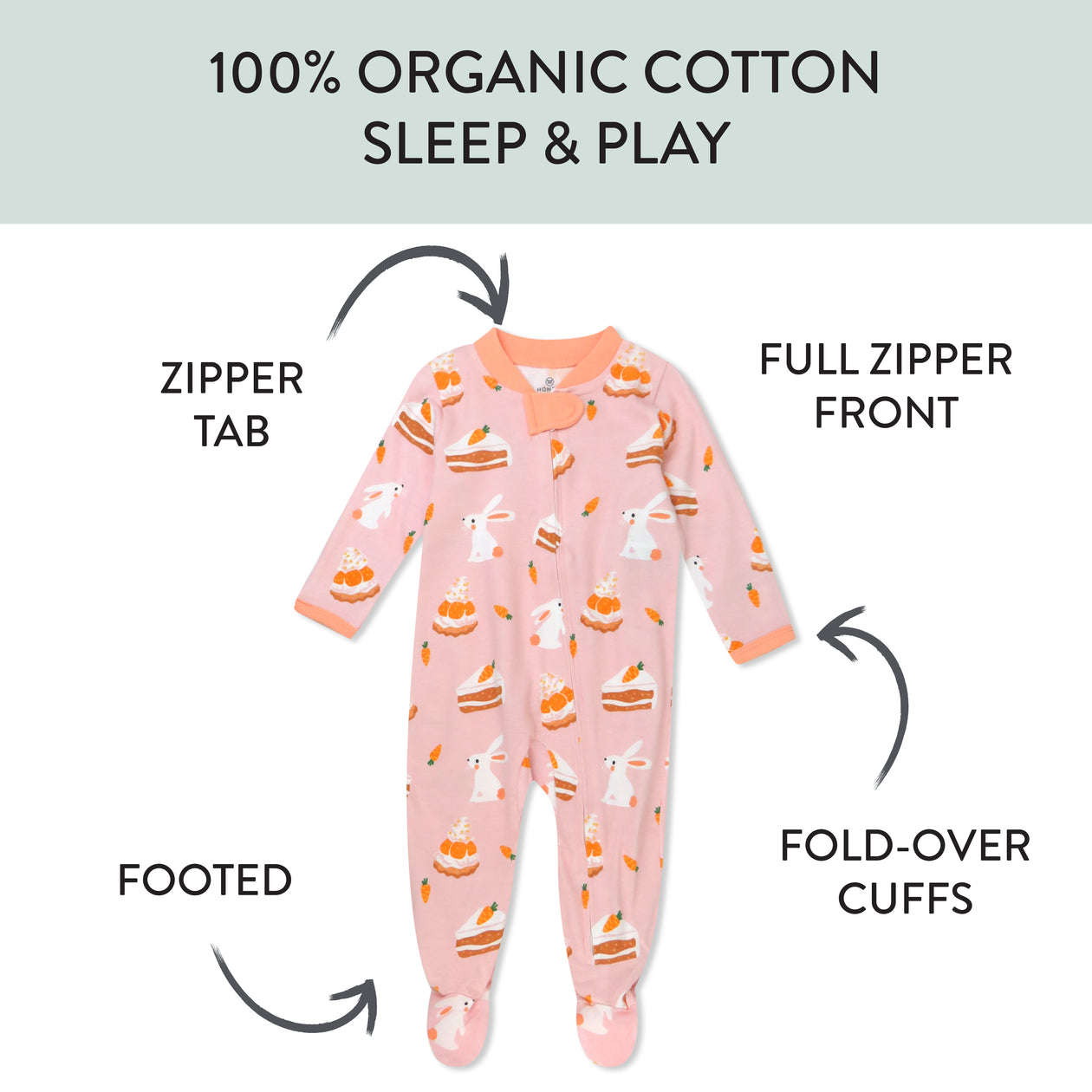 Organic Cotton Celebration Pajamas,  Bunnylicious