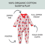 Organic Cotton Celebration Pajamas, Cherry Crush