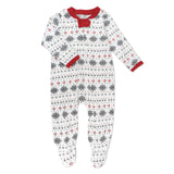 Organic Cotton Holiday Sleep & Plays, Fair Isle Ivory