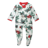 Organic Cotton Holiday Sleep & Play, Holiday Pine Floral