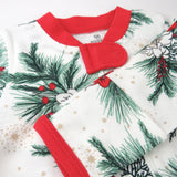 Organic Cotton Holiday Sleep & Play, Holiday Pine Floral