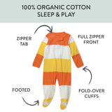 Organic Cotton Halloween Pajamas, Candy Corn