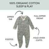 Organic Cotton Sleep & Plays, Moose Mayhem