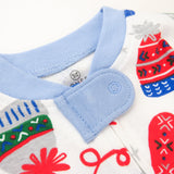 Organic Cotton Holiday Sleep & Plays, Nordic Knits Blue