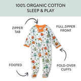 Organic Cotton Halloween Pajamas, Pumpkin Posin