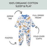 Organic Cotton Sleep & Plays, Route 66