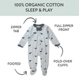 Organic Cotton Sleep & Play, Scotty Dog Light Heather Gray 