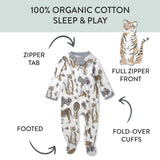 Organic Cotton Boys Pajamas For Babies & Toddlers, Tiger Cub