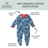 Organic Cotton Holiday Sleep & Play, Winter Dinoland