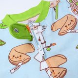 Organic Cotton Fun Foods Pajamas For Babies & Toddlers, Wok n Roll Blue