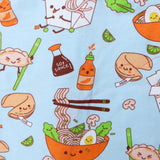 Organic Cotton Fun Foods Pajamas For Babies & Toddlers, Wok n Roll Blue