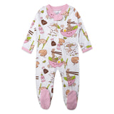 Organic Cotton Fun Foods Pajamas For Babies & Toddlers, Wok n Roll Pink