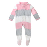 Organic Cotton Girls Pajamas For Babies & Toddlers, Jumbo Stripe Petal Pink