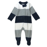 Organic Cotton Boys Pajamas For Babies & Toddlers, Jumbo Stripe Navy