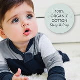 Organic Cotton Boys Pajamas For Babies & Toddlers, Jumbo Stripe Navy