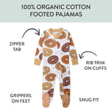 Organic Cotton Fun Foods Pajamas For Babies & Toddlers, Bagel Schmagel