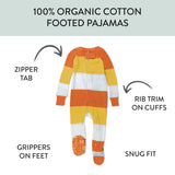 Organic Cotton Celebration Pajamas, Bold Stripe Candy Corn