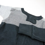 Organic Cotton Celebration Pajamas, Bold Stripe Gray Ombre