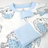 Organic Cotton Boys Pajamas For Babies & Toddlers, Blow Fish