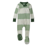 Organic Cotton Boys Pajamas For Babies & Toddlers, Bold Stripe Moss