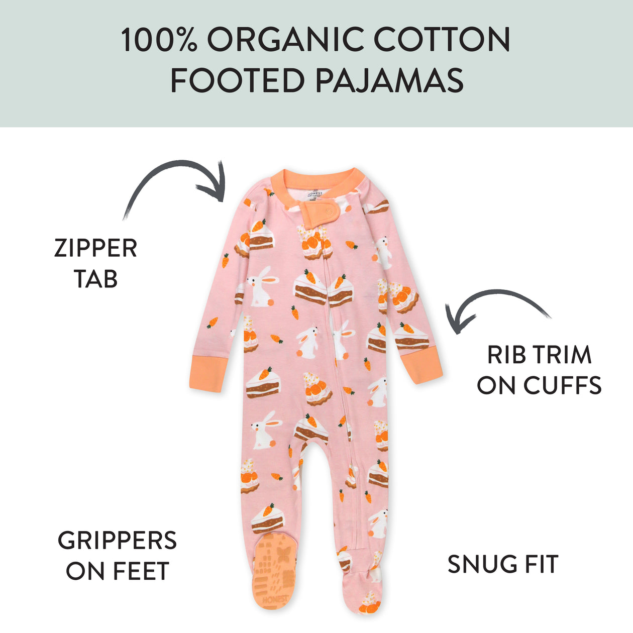 Organic Cotton Celebration Pajamas,  Bunnylicious