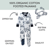 Organic Cotton Boys Pajamas For Babies & Toddlers, Crabs