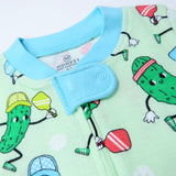 Organic Cotton Fun Foods Pajamas For Babies & Toddlers, Dill Licious Pickle Ball