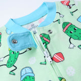 Organic Cotton Fun Foods Pajamas For Babies & Toddlers, Dill Licious Pickle Ball