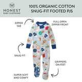 Organic Cotton Holiday Snug-Fit Footed Pajama, Everything Nice