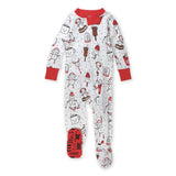 Organic Cotton Holiday Snug-Fit Footed Pajama, Ooie Gooie Holiday