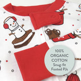 Organic Cotton Holiday Snug-Fit Footed Pajama, Ooie Gooie Holiday