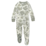 Organic Cotton Snug-Fit Footed Pajamas, Paw Leaves