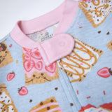 Organic Cotton Fun Foods Pajamas For Babies & Toddlers, Poppin Dreams Blue