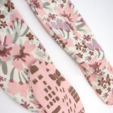 Organic Cotton Snug-Fit Footed Pajamas, Painted Floral Pink