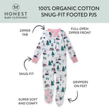 Organic Cotton Holiday Snug-Fit Footed Pajama, Ski Trip