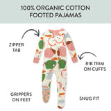 Organic Cotton Fun Foods Pajamas For Babies & Toddlers, Slice O Apple