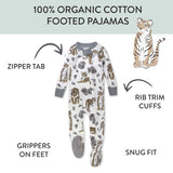 Organic Cotton Boys Pajamas For Babies & Toddlers, Tiger Cub