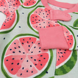 Organic Cotton Snug-Fit Footed Pajamas, Watermelon Oasis