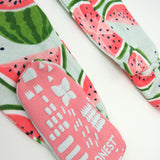 Organic Cotton Snug-Fit Footed Pajamas, Watermelon Oasis