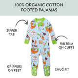 Organic Cotton Fun Foods Pajamas For Babies & Toddlers, Wok n Roll Blue