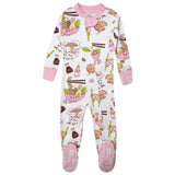 Organic Cotton Fun Foods Pajamas For Babies & Toddlers, Wok n Roll Pink