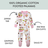 Organic Cotton Fun Foods Pajamas For Babies & Toddlers, Wok n Roll Pink