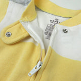 Organic Cotton Snug-Fit Footed Pajamas, Bold Stripe Banana Butter