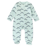 2-Pack Organic Cotton Sleep & Plays, Dotted Stripe Navy Blue