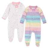 2-Pack Organic Cotton Sleep & Plays, Love Dot