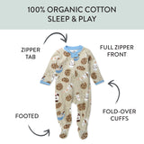 2-Pack Organic Cotton Sleep & Plays, Milk N Cookies