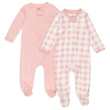 Go to slide 1, 2-Pack Organic Cotton Sleep & Plays, Peach Skin  Painted Buffalo