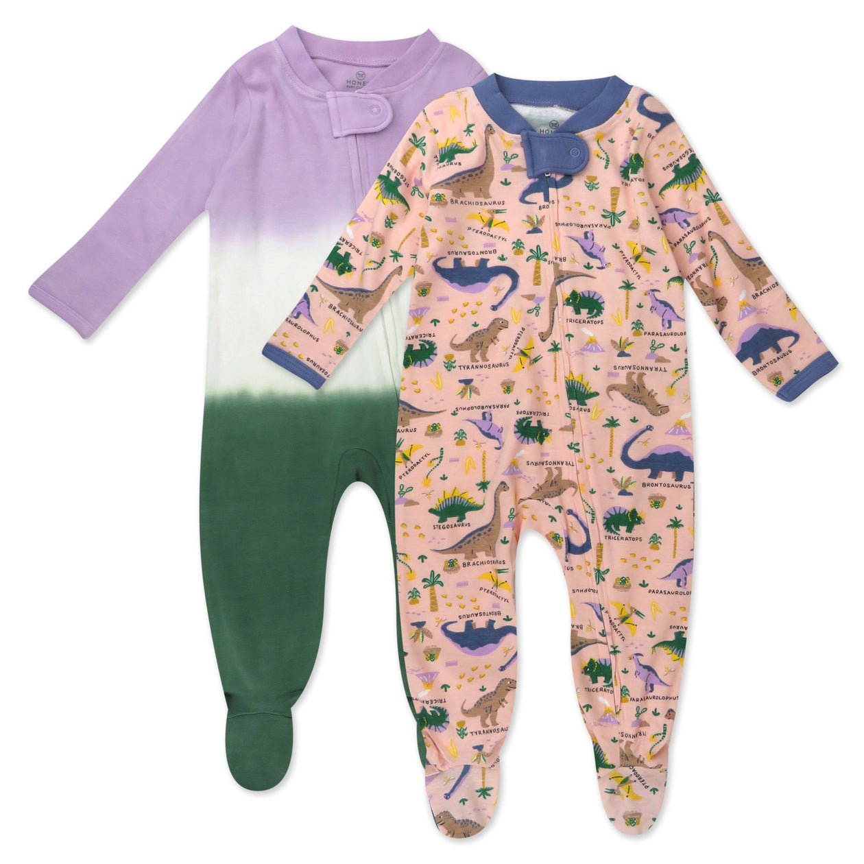 2-Pack Organic Cotton Sleep & Plays, Dinoland