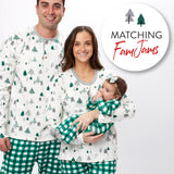 2-Pack Organic Cotton Holiday Snug-Fit Footed Pajamas, Emerald Forest