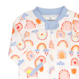 Go to slide 4, 2-Pack Organic Cotton Sleep & Plays, Rainbow Toss